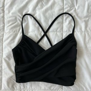 missguided black crop tank
